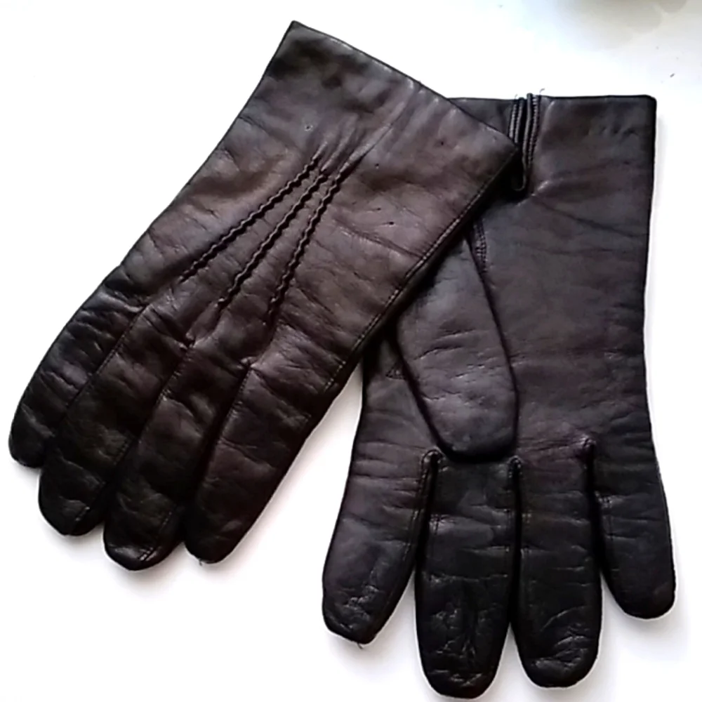 SAKS Fifth Av. Leather Gloves Women's  sz XL